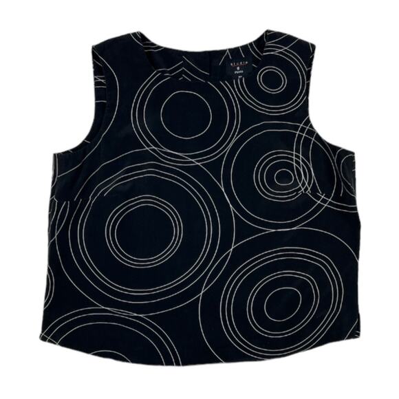 Studio G Black and White Short Sleeve Top | Size 6 - Picture 1 of 2